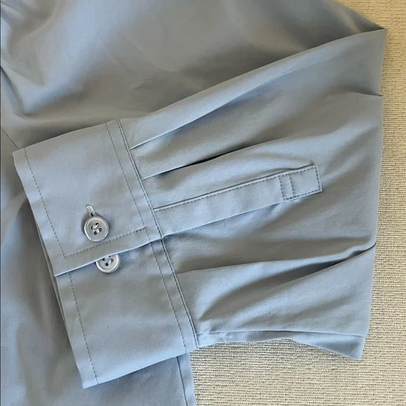 Theory Blue Off The shoulder Top - Size S - Picture 4 of 8